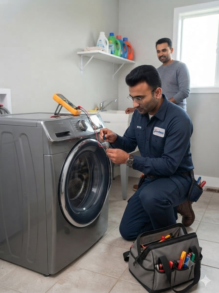 Washing machine repair technician